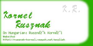 kornel rusznak business card